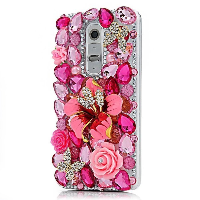 Spritech(TM) LG G Stylo Hard Case,Bling Crystal 3D handmade Rhinestone Design Clear Phone Cover for LG G Stylo N12