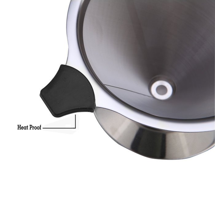 YKSH Stainless Steel Pour Over Coffee Dripper, Reusable Paperless Coffee Filter, Portable Coffee Brewer with Cup... N2