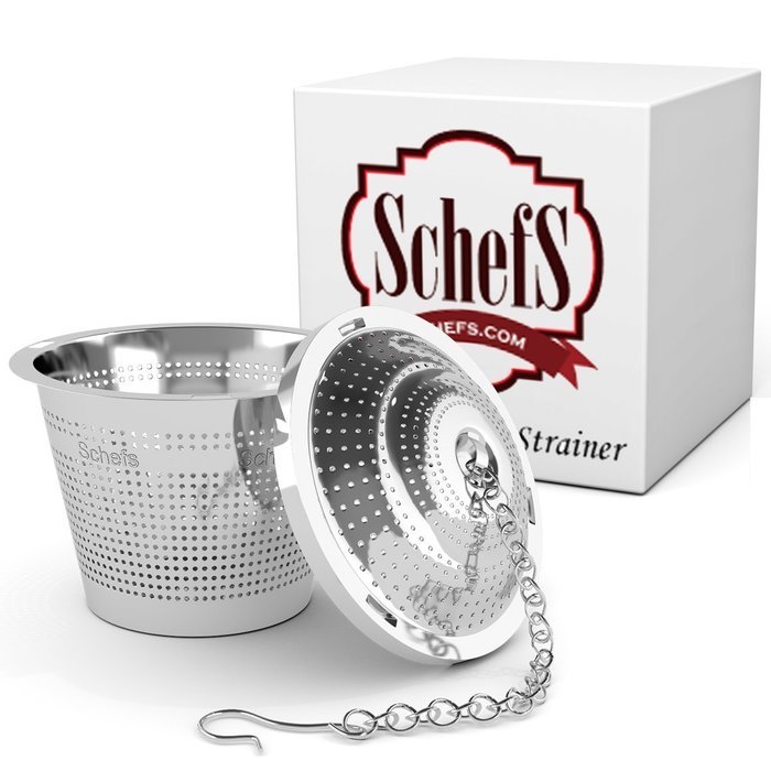 Schefs Premium Tea Infuser - Stainless Steel - Single Cup - Perfect Strainer for Loose Leaf Tea N2