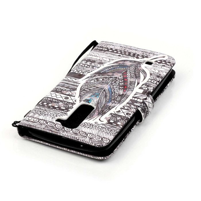 LG K7 Case,LG Tribute 5 Case,Yaheeda [3D Colored Drawing] [Flip Fit] Premium PU Leather Card-Slots Cash-Slots... N20