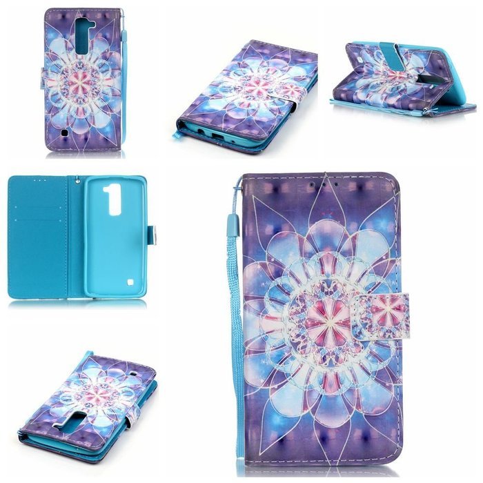 LG K7 Case,LG Tribute 5 Case,Yaheeda [3D Colored Drawing] [Flip Fit] Premium PU Leather Card-Slots Cash-Slots... N25
