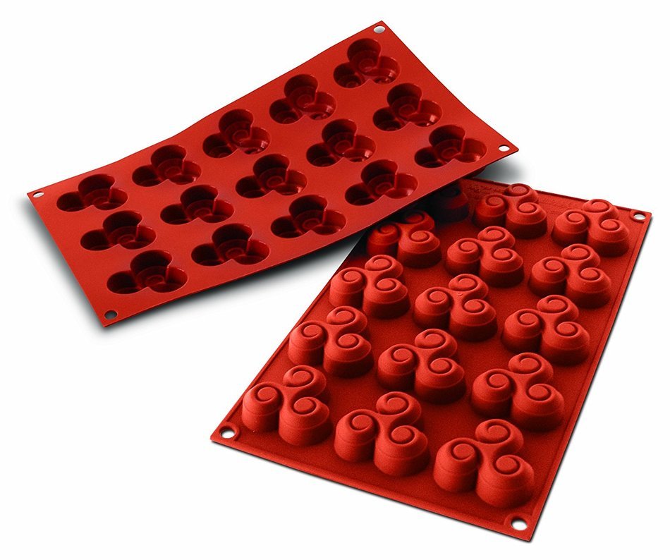Silikomart Silicone Classic Collection Mold Shapes, Triskell, Large N2