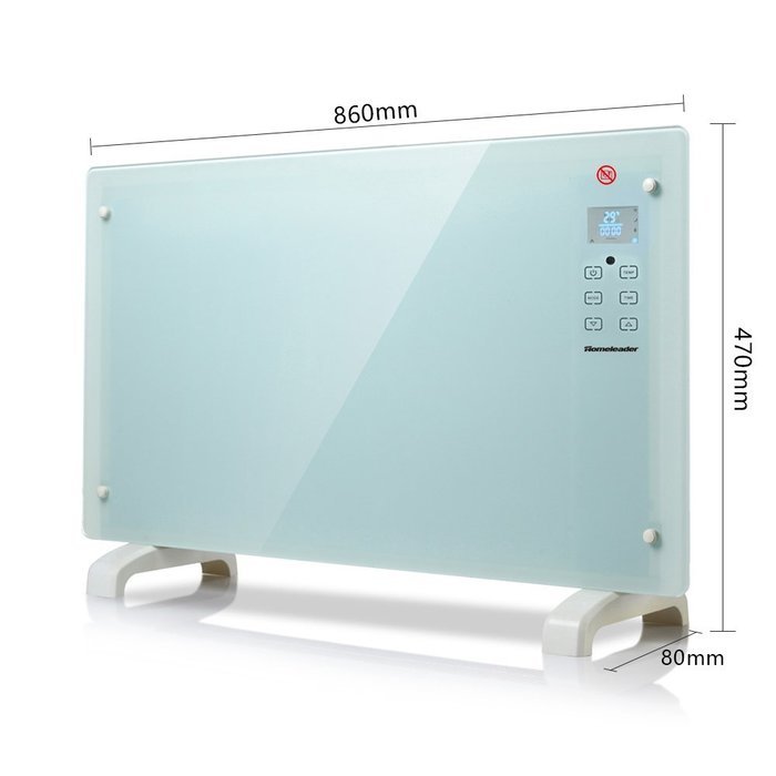 Homeleader Electric Panel Heater GH-15F, Crystal Glass Flat Convector Heater with LED Screen and Remote Control... N2
