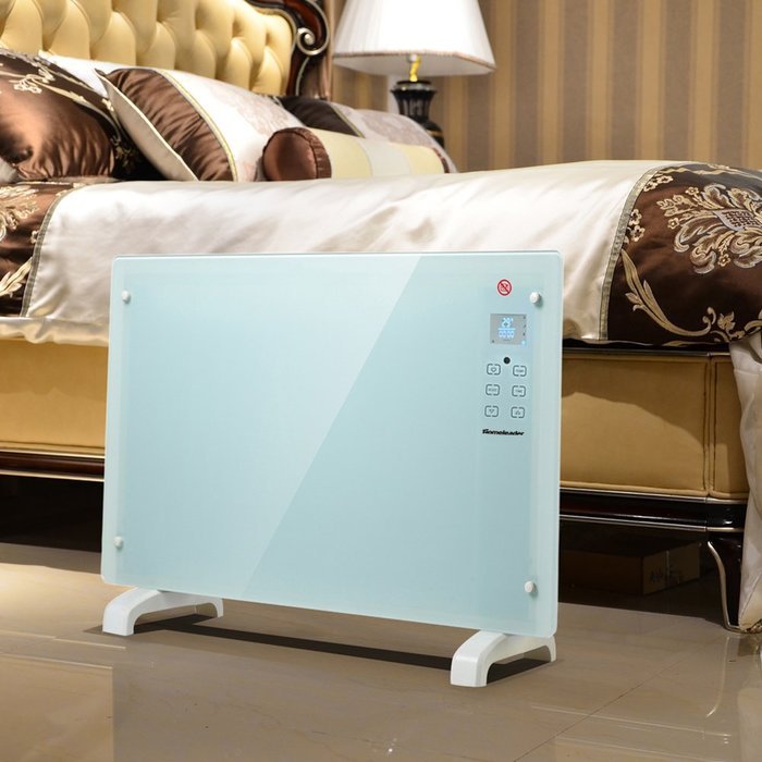 Homeleader Electric Panel Heater GH-15F, Crystal Glass Flat Convector Heater with LED Screen and Remote Control... N3