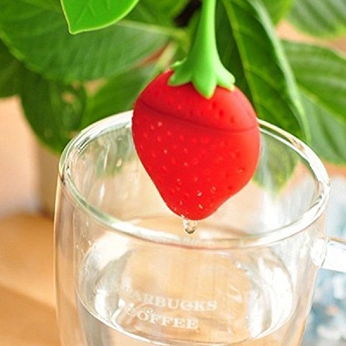 Red Strawberry Shape Tea Leaf Infuser N3
