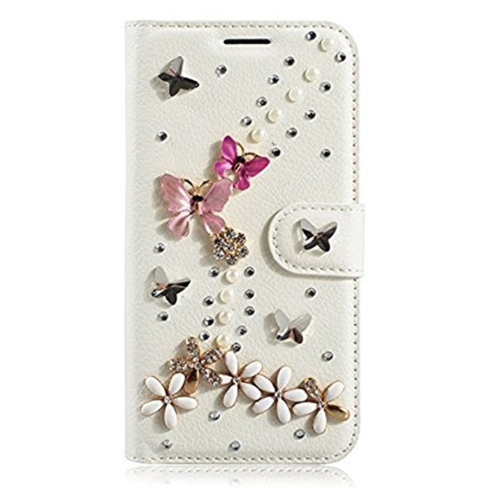 Google Pixel XL Case,Google Pixel XL Wallet Case Bling Crystal Rhinestone Butterflies Luxury PU Leather Flip Protective... N6