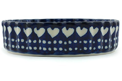 Polish Pottery Fluted Pie Dish 6-inch Heart To Heart