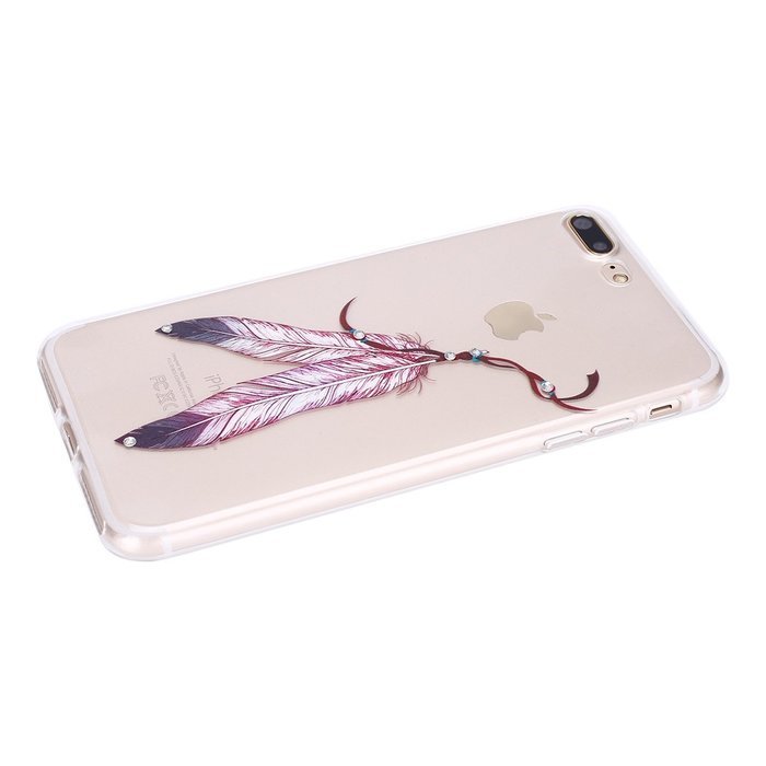 iPhone 7 Plus Case, PHEZEN Clear Soft TPU Protective Case Back Cover with Beautiful Cherry Blossom Flower Series... N73