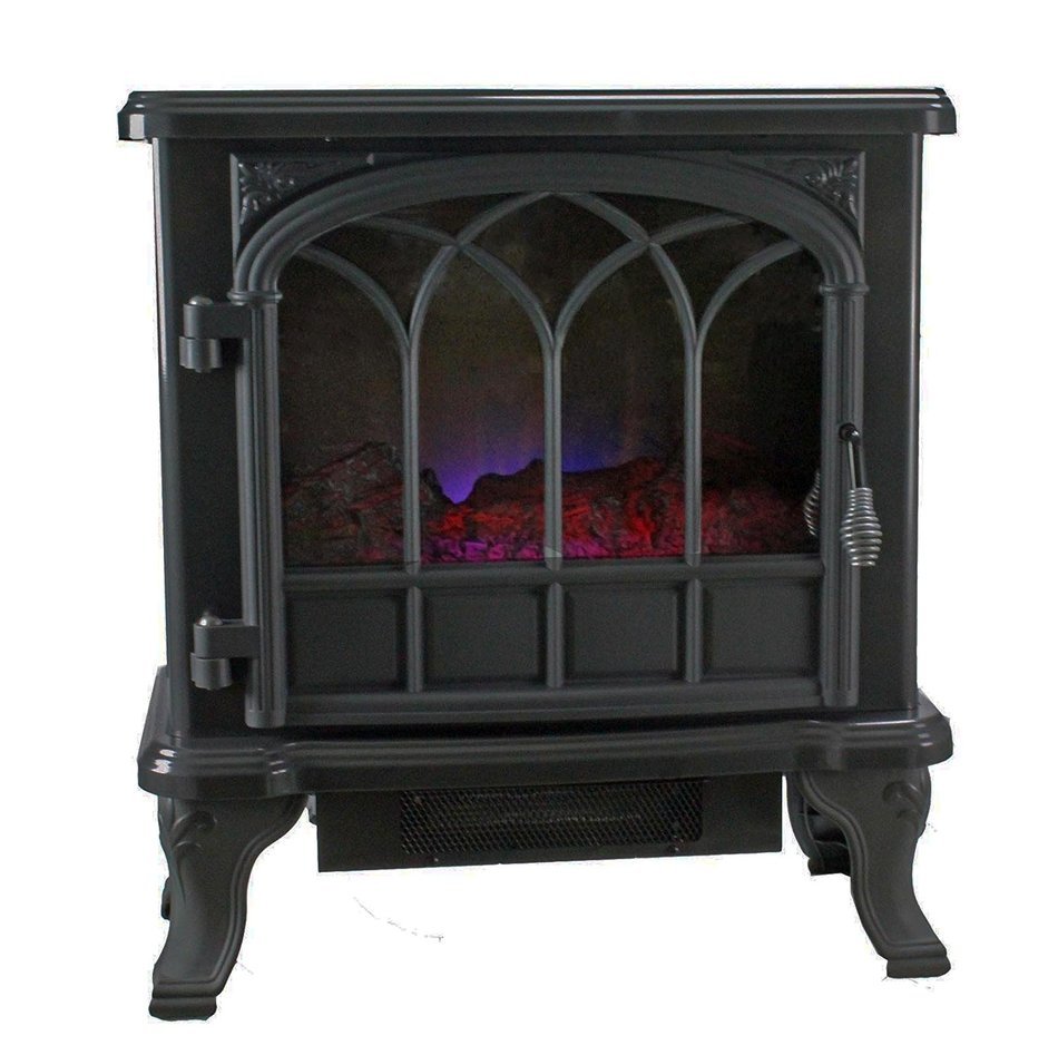 Electric Heater For 400 Square Feet Duraflame 400 Sq Ft 1500W Electric Stove Fireplace Heater w/Flame