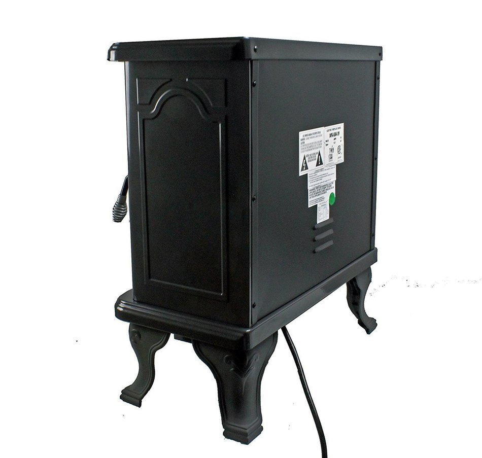 Duraflame 400 Sq Ft 1500W Electric Stove Fireplace Heater w/Flame Effect | Black N5