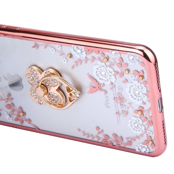 iPhone 7 Plus Case, PHEZEN Clear Soft TPU Protective Case Back Cover with Beautiful Cherry Blossom Flower Series... N87