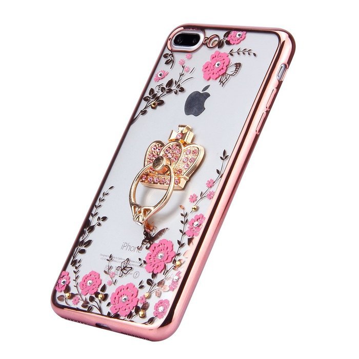 iPhone 7 Plus Case, PHEZEN Clear Soft TPU Protective Case Back Cover with Beautiful Cherry Blossom Flower Series... N91