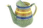 Polish Pottery Pitcher 71 oz Mediterranean Sea
