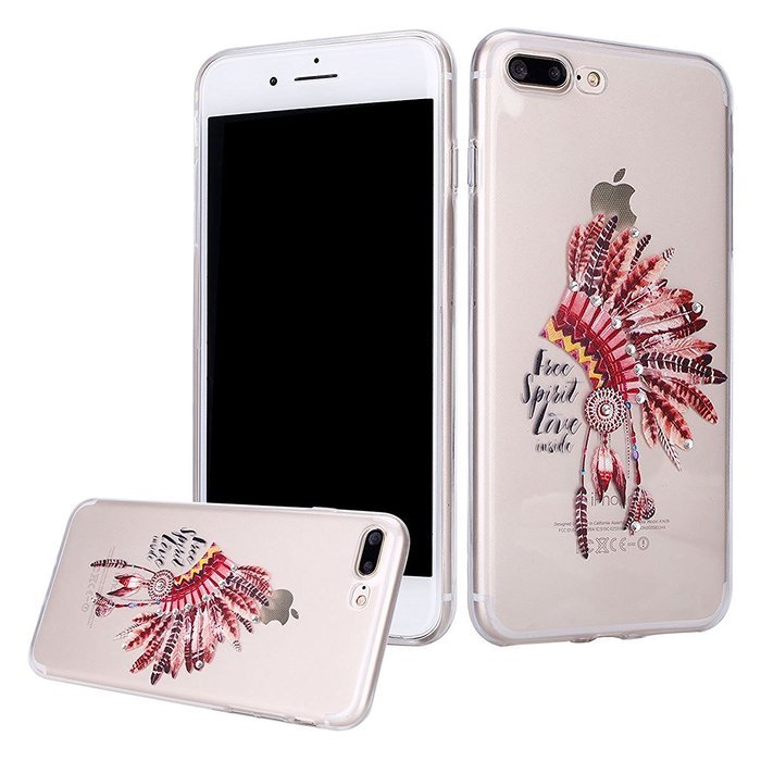 iPhone 7 Plus Case, PHEZEN Clear Soft TPU Protective Case Back Cover with Beautiful Cherry Blossom Flower Series... N95