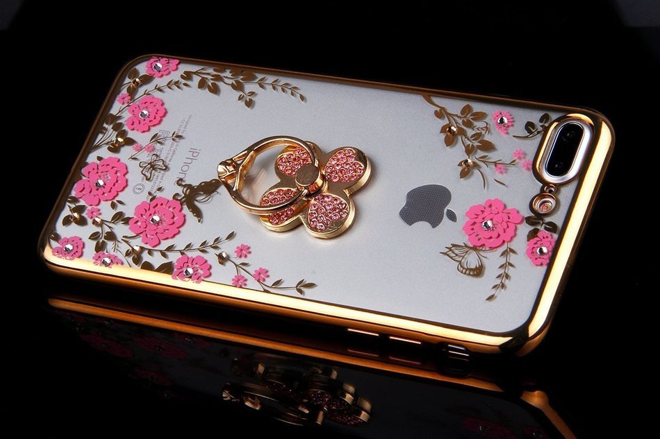 iPhone 7 Plus Case, PHEZEN Clear Soft TPU Protective Case Back Cover with Beautiful Cherry Blossom Flower Series... N99