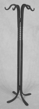 LONG SHEPHERD'S HOOK Fireplace Hearth Tool Set with SQUARE OPEN STAND & TWISTS N6