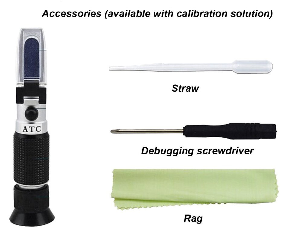 Brix Honey Refractometer High Measuring Range Honey Tester-Baume degrees 38-43 Percentage and Brix 58-92 Percentage