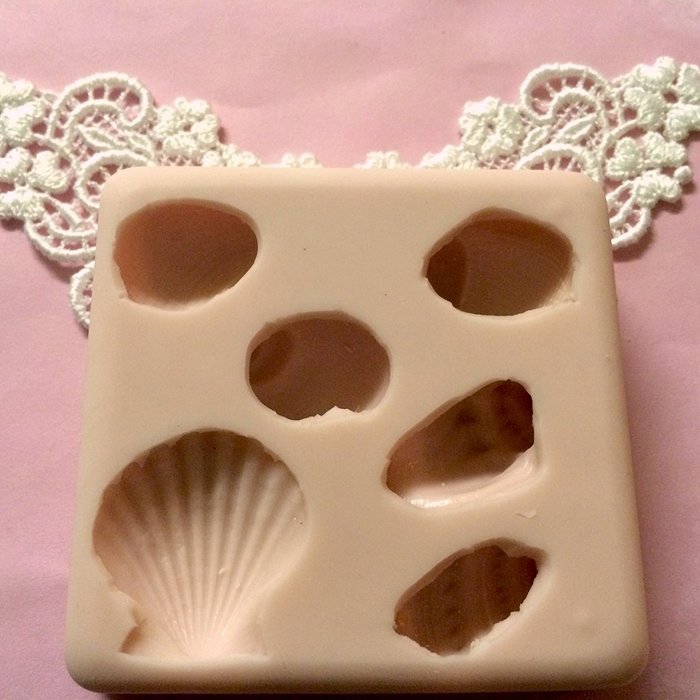Shells 3D, Sea, Seascape, seashells Silicone Mold By Oh! Sweet Art FDA Approved for Food