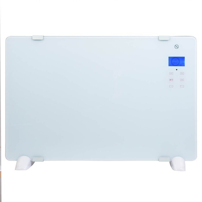 Gracelove 1500W LCD Glass Panel Heater Wall Mount Silent Energy Saving Compact White New N3