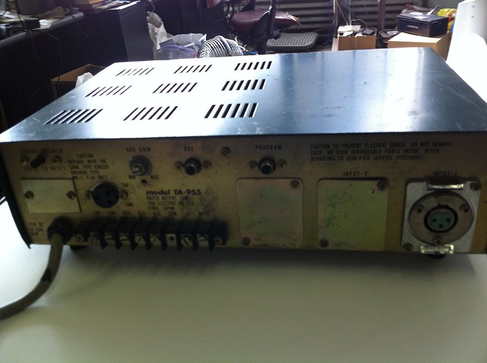 TOA SOLID STATE PA-AMPLIFIER MODEL TA-955 WITH HAU-80F MODULE N2
