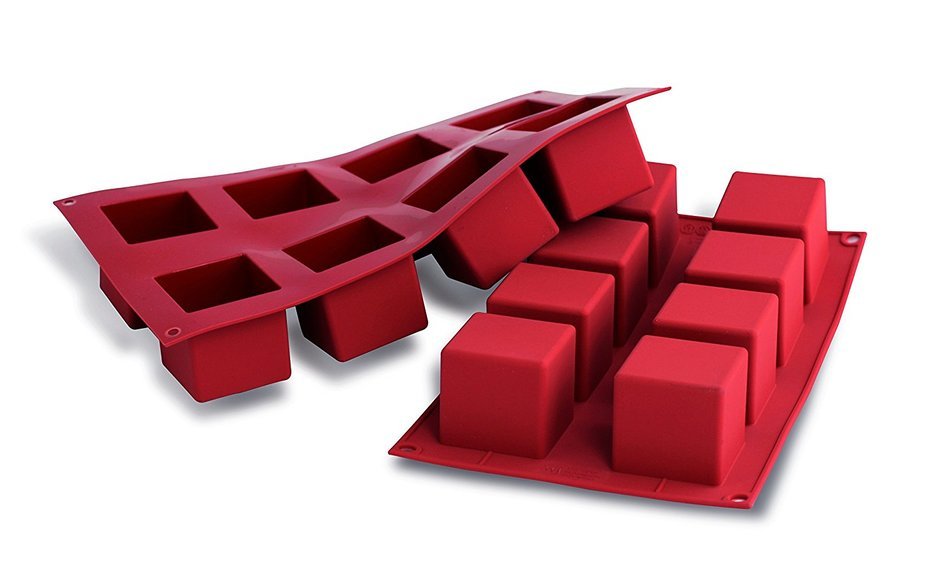 Silikomart SF104/C Silicone Classic Collection Mold Shapes, Cube, Large N2