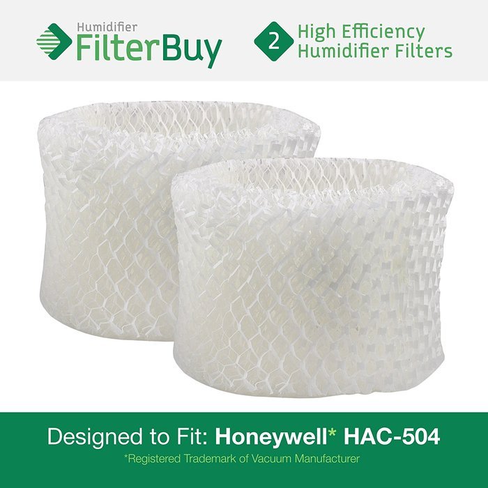 2 - Honeywell HAC-504 Humidifier Filters. Designed by FilterBuy to fit Honeywell HCM-600, HCM-710, HCM-300T &...