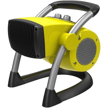 Rubberized Handle, Electric Ceramic Utility Heater with Pivot Power