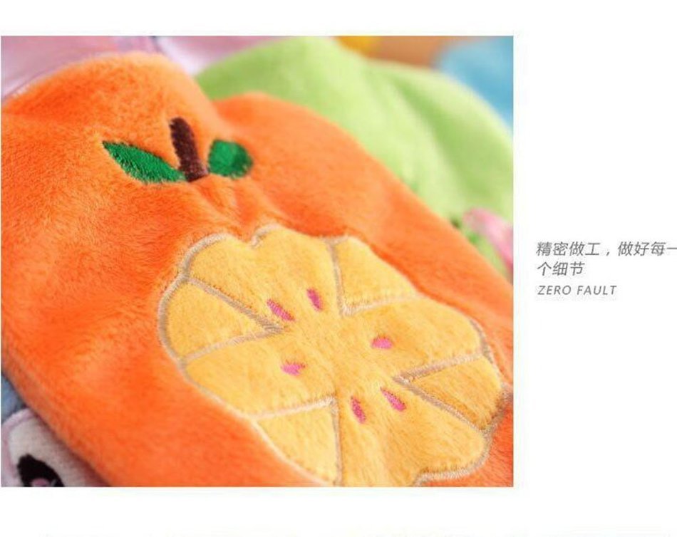Hosaire Pocket Mini Hot Water Bottle PVC warm handbags, Plush fruit warm water Bottle N2