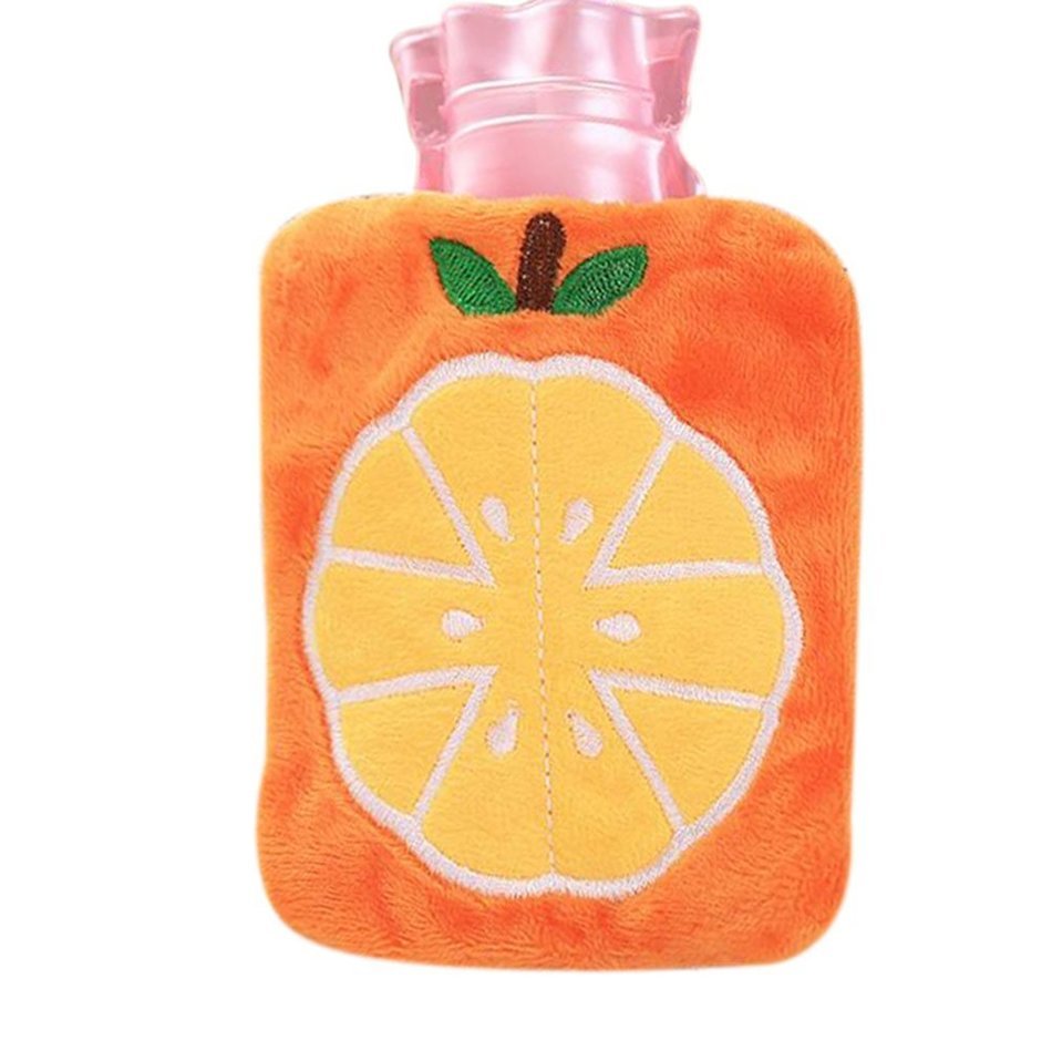 Hosaire Pocket Mini Hot Water Bottle PVC warm handbags, Plush fruit warm water Bottle N3