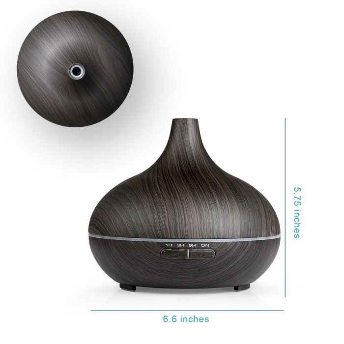 REIDEA Aroma Diffuser 300ml, Quiet Cool Mist Humidifier with 7 Colors LED and Waterless Auto Shut-off for Study... N6