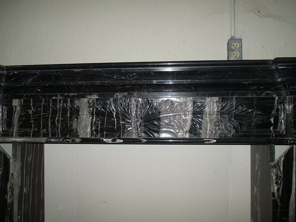 Black and White Polished Marble Fireplace Surround FPS-01 N3