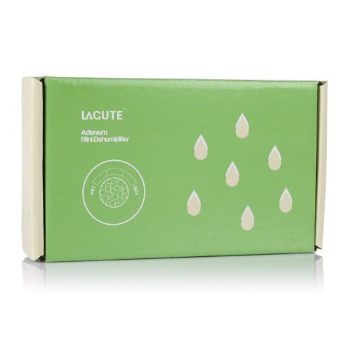 LAGUTE Adenium Renewable Wireless Mini Dehumidifier, Absorbs Moisture, Max 500 cubic ft. Area, No Batteries or... N4