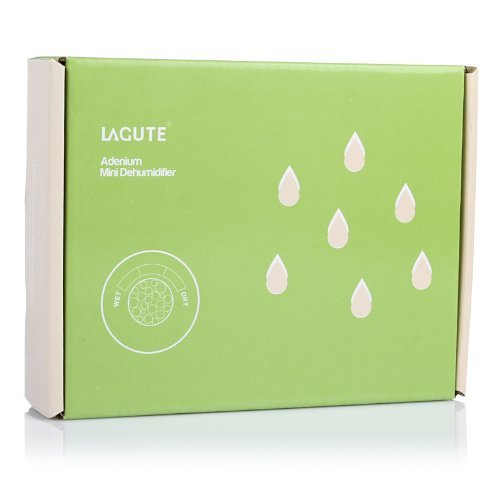 LAGUTE Adenium Renewable Wireless Mini Dehumidifier, Absorbs Moisture, Max 500 cubic ft. Area, No Batteries or... N5