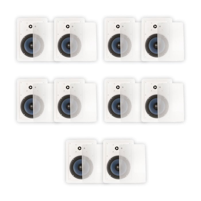 Blue Octave RW63 In Wall 6.5" Speakers 3 Way 3200 Watts New 5 Pair Pack RW63-5PR