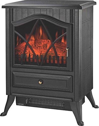 Homebasix ND-18D2S Electric Fireplace Heater 120 V 12.5 A 750 - 1500 W 160 sq-ft Black