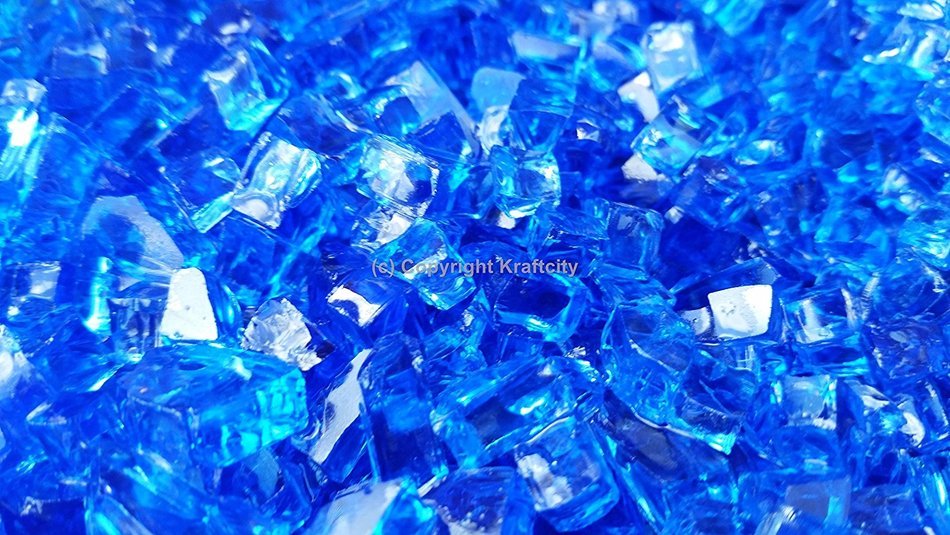 Fireglass for Fire Pits Fireplace Cobalt Blue 1/4" Fireglass Glass Pellets (60lbs) N2