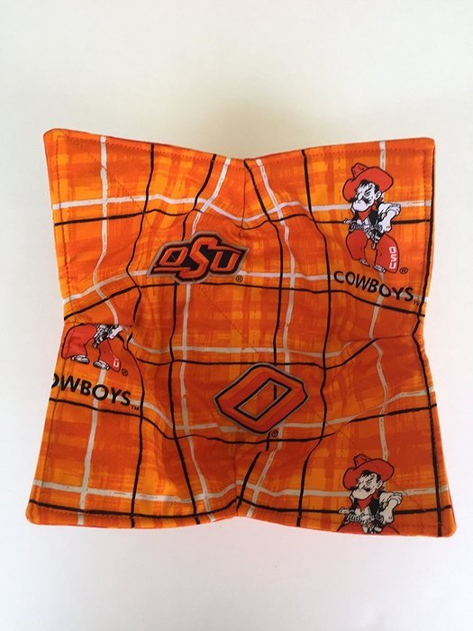 Oklahoma Cowboys OSU ,handmade, Hot Cold Bowl Cozy,Microwave Bowl Cozie,Fabric Trivet,Hot pad,Pot Holder,Cotton...