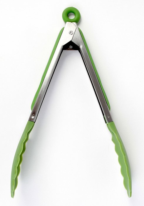 Good Living Silicone-Coated Set of Locking Food Tongs for Cooking on Non-Stick Cookware, Purple, 1-pack N13