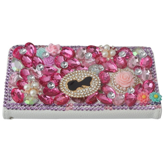 LG V10 Case Yaheeda [Stand Feature] Bling Sparkle Crystal Wallet Case [Diamond Jewel] Premium [Bling Luxury] PU... N23