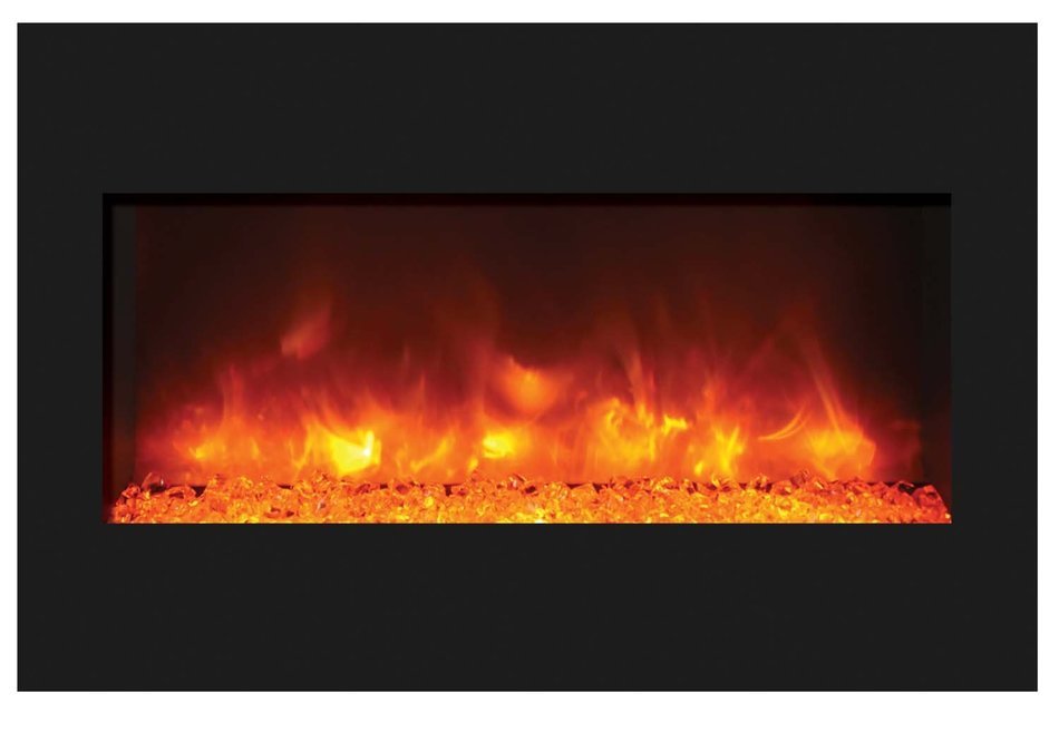 Amantii ZECL-30-3226-BG Zero Clearance Series Built-In Electric Fireplace with Ember Media Kit, 30 Inch N4