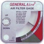 General Aire G99 Media Air Cleaner Filter Gauge by Generalaire