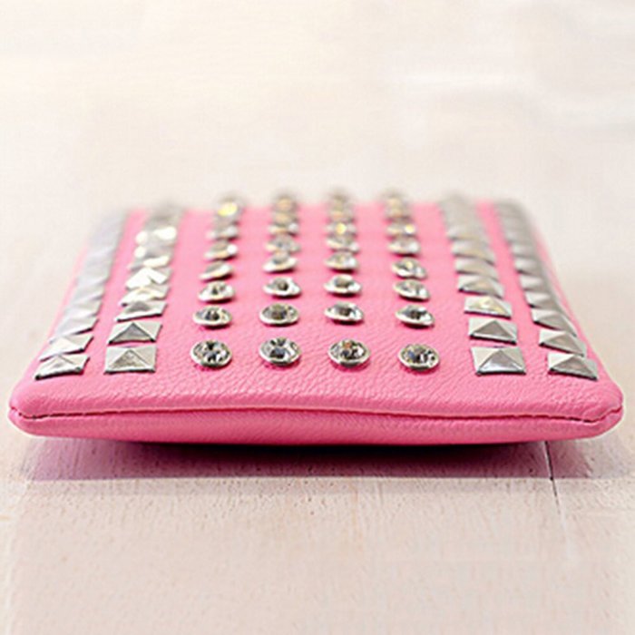 Spritech(TM) Special Pyramid Studs Design Mini Cellphone Pouch Luxury PU Leather Crossbody Single Shoulder Bag... N5