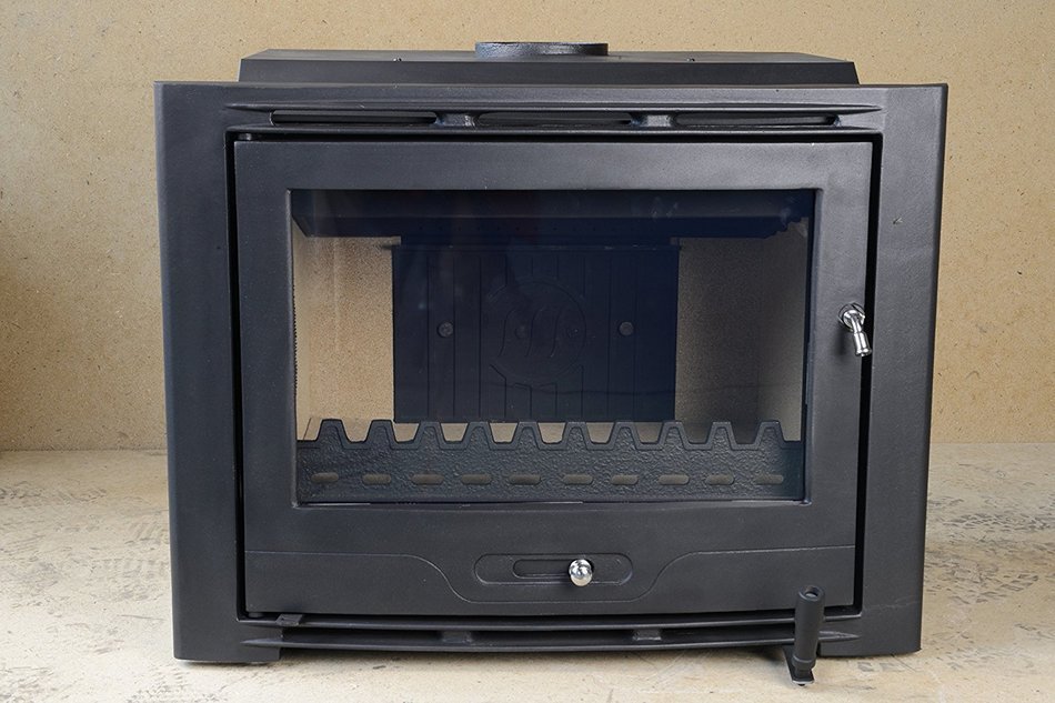 HorseFlame Cast Iron Wood Burning Fireplace Insert HF577IU7 Matt Black N4