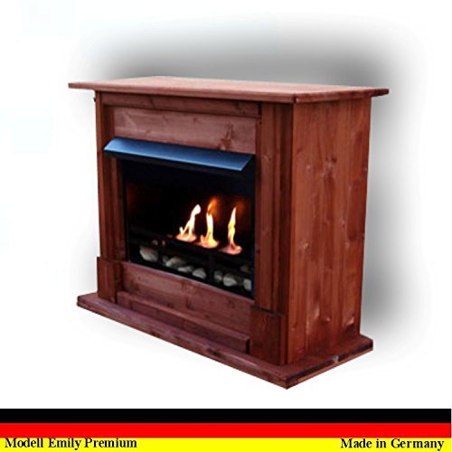 Gel + Ethanol Fire-Places Emily Premium - Inclusive 21-Piece Accessory Set Oak N10