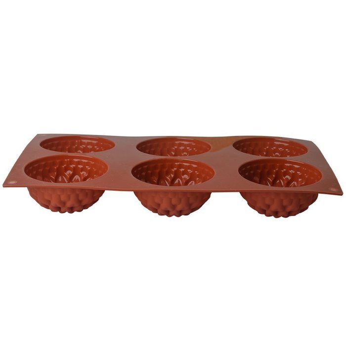 EVTECH(TM) 6 Cavity Chrysanthemum Style Silicone Gel Non Stick Cake Bread Mousse Biscuit Ice Pudding Mold Chocolate...