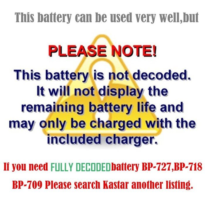 Kastar Battery BP-718 (1-Pack) and Charger for Canon BP-718 BP-727BP-709 CG-700 and VIXIA HF M50 HF M52 HF M500... N7