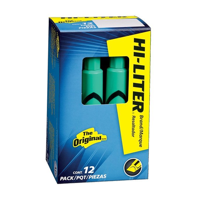 HI-LITER Desk Style, Blue, Box of 12 (24016)
