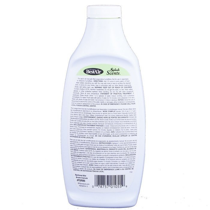 BestAir FSRM6 Splash Scents Rain Forest Mist Scent 16 oz N3