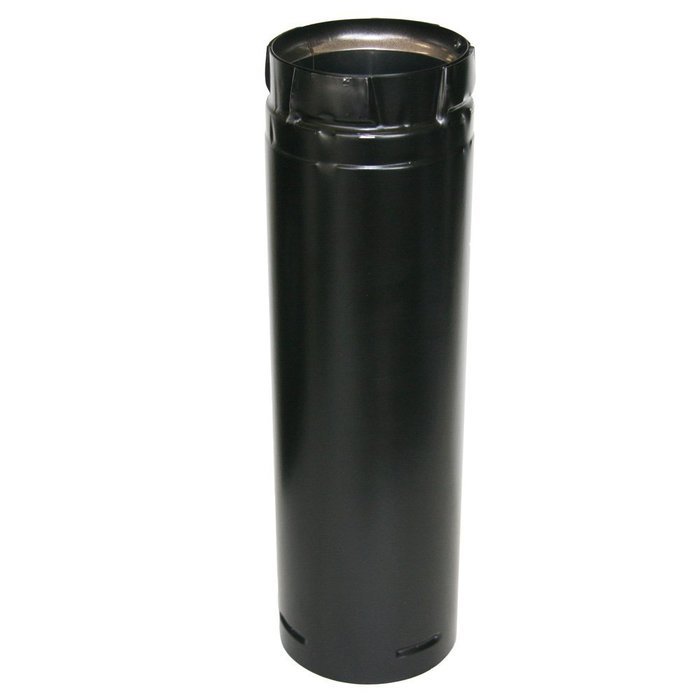 Duravent 4" x 12" Black Pellet Vent Pipe