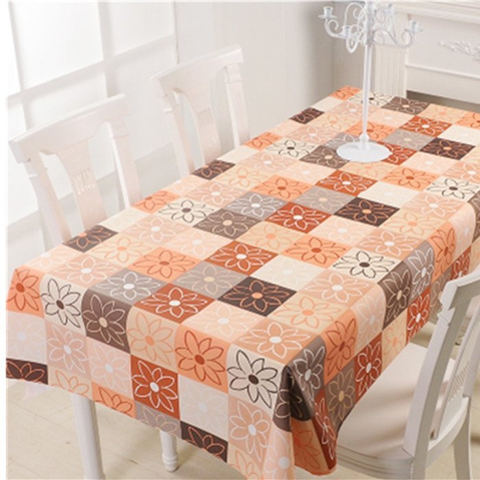 Spritech(TM) 53.9" * 86.6" Fashions Rectangular Waterproof PVC Plastic Table Cloth Table Cover N4